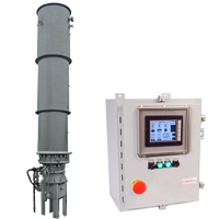 enclosed burner with touch screen control panel