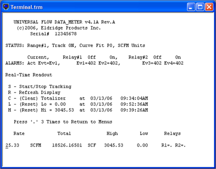 screenshot of 500 Run screen window